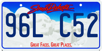 SD license plate 96LC52