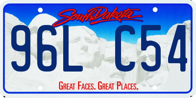 SD license plate 96LC54