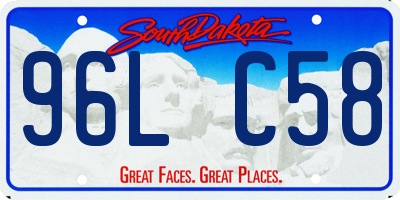 SD license plate 96LC58