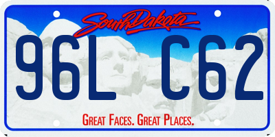 SD license plate 96LC62