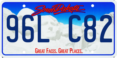 SD license plate 96LC82
