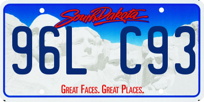 SD license plate 96LC93