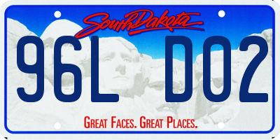 SD license plate 96LD02