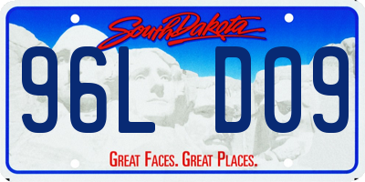 SD license plate 96LD09