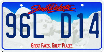 SD license plate 96LD14