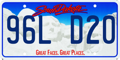SD license plate 96LD20