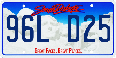 SD license plate 96LD25