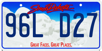 SD license plate 96LD27