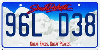 SD license plate 96LD38
