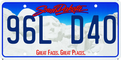 SD license plate 96LD40