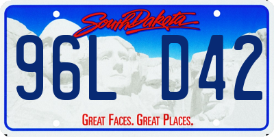 SD license plate 96LD42