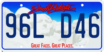 SD license plate 96LD46