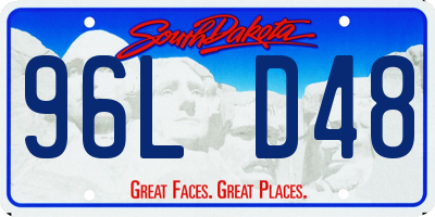 SD license plate 96LD48