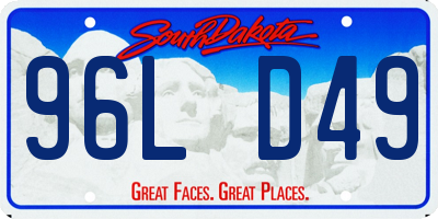 SD license plate 96LD49