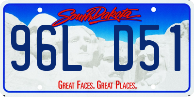 SD license plate 96LD51