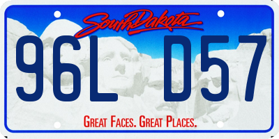 SD license plate 96LD57
