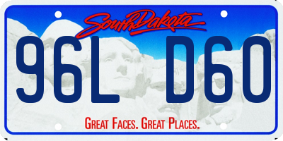 SD license plate 96LD60