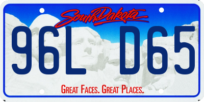 SD license plate 96LD65