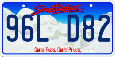SD license plate 96LD82