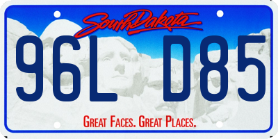 SD license plate 96LD85