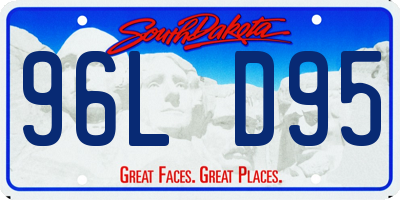 SD license plate 96LD95