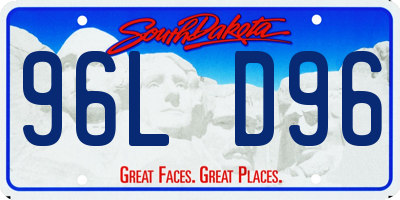 SD license plate 96LD96
