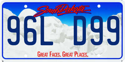 SD license plate 96LD99