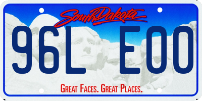 SD license plate 96LE00