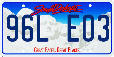 SD license plate 96LE03