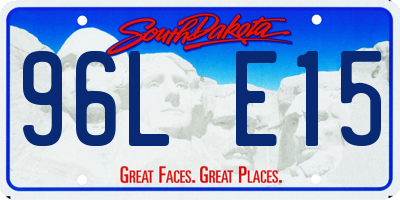 SD license plate 96LE15