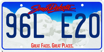 SD license plate 96LE20