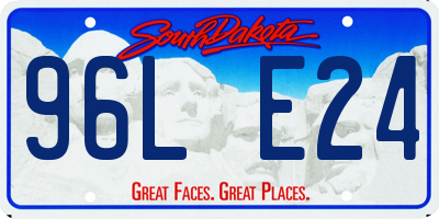 SD license plate 96LE24