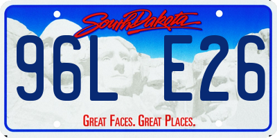 SD license plate 96LE26