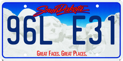 SD license plate 96LE31