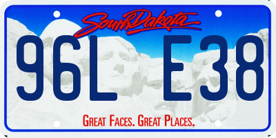 SD license plate 96LE38
