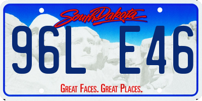 SD license plate 96LE46