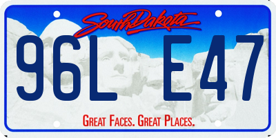 SD license plate 96LE47
