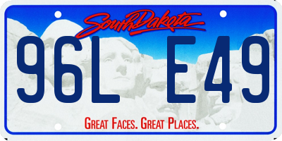 SD license plate 96LE49