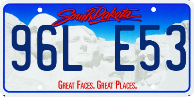 SD license plate 96LE53