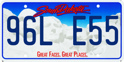 SD license plate 96LE55