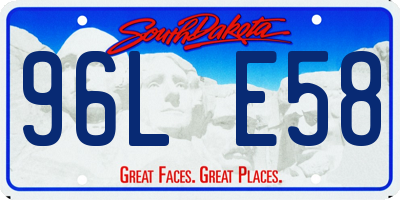 SD license plate 96LE58