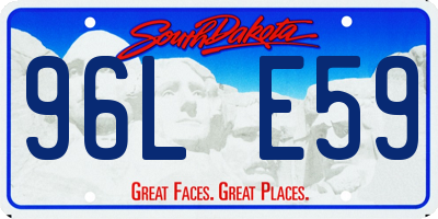 SD license plate 96LE59