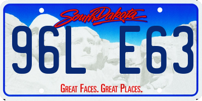 SD license plate 96LE63
