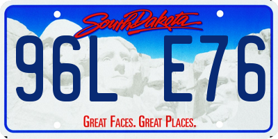 SD license plate 96LE76