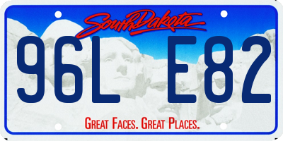 SD license plate 96LE82