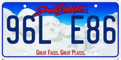 SD license plate 96LE86