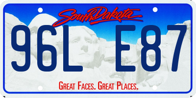 SD license plate 96LE87