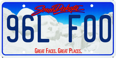 SD license plate 96LF00