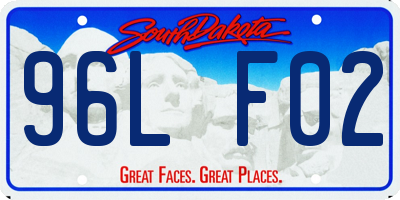 SD license plate 96LF02