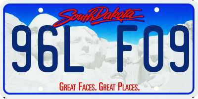 SD license plate 96LF09